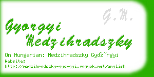 gyorgyi medzihradszky business card